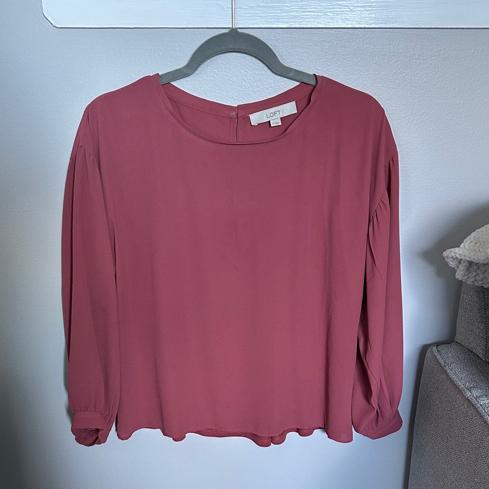 LOFT Women's Blouse in Deep Rose